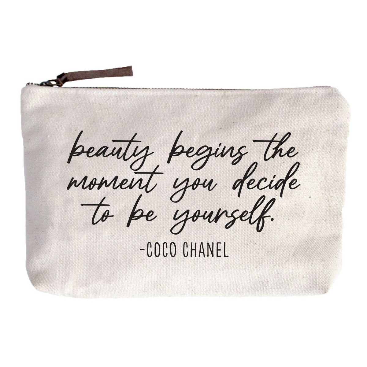 Beauty Begins The Moment You Decide To Be Yourself Zip Pouch
